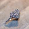 Delicate Heart Ring for Women with Dazzling Cubic Zirconia Fashion Girls Finger Accessories Party Gift Statement Jewelry