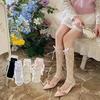 Bow Lace Sleeves JK Girl Calf Sleeves Long Tube Lolita Lace Bow Sunscreen Sleeves