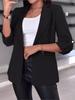 Elegant Women's Cardigan Blazer New  Autumn Winter Long Sleeve Casual Solid Color Coat Jacket For Women Slim Blazers