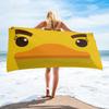 Quirky Duck Bath Towel - Fun Emoji Design, Soft Absorbent, Perfect for Summer Fun, Adds Humor To Your Beach Days
