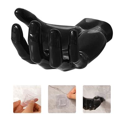 Resin Wall Hanger Self Adhesive Hand Shape Hanger Hook Wall-Mounted Palm Shaped Hook Multifunctional for Home Bathroom Kitchen