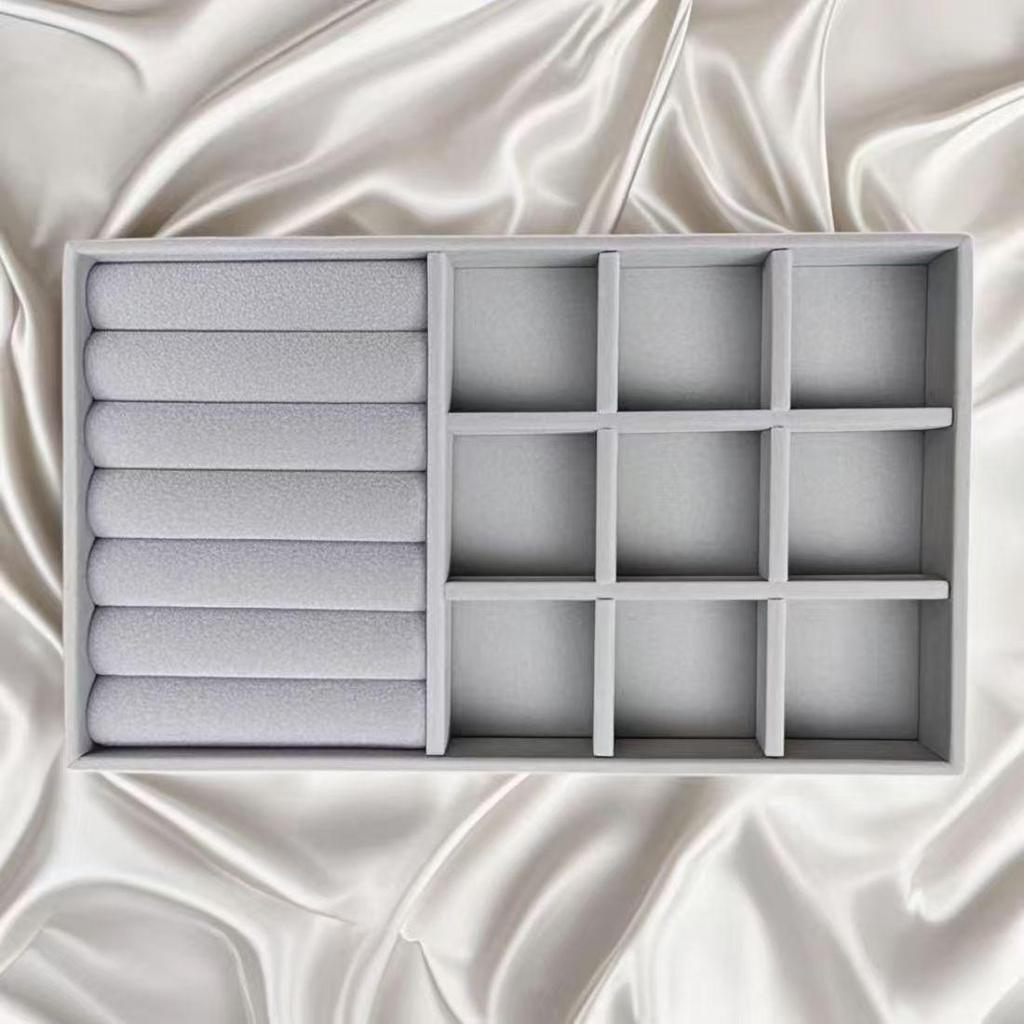 Samt Schmuckaufbewahrungsschale für Armbänder und Accessoires - Eisblumen-Design