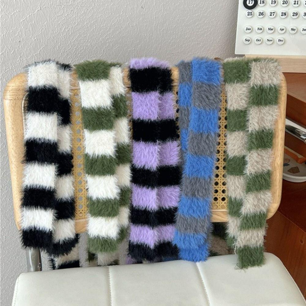 Subculture Y2K Striped Scarf Harajuku Choker Streamer Trendy Narrow Long Scarf  Women