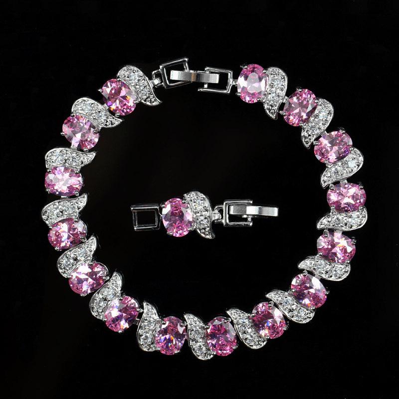 Crystal Jewelry Zircon Inlaid Real Gold Bracelet Popular Jewelry