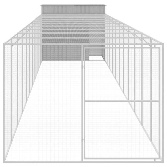 VidaXL Niche pour chien avec cour gris clair 214x1273x181 cm, cage pour chien, abri pour chien, maison pour animaux, cages 3189142