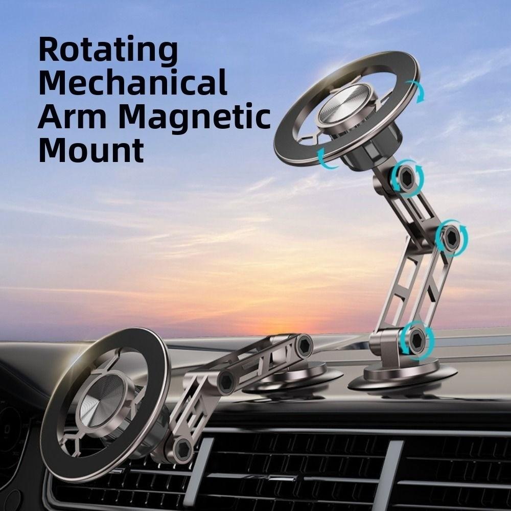 Folding Magnetic Car Phone Holder 360° Rotation Navigation Bracket Car Accessory