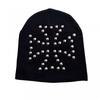2026 Trendy Hip Hop Beaded Knit Beanie Unisex Casual Fashion Hat Versatile Jacquard Cap
