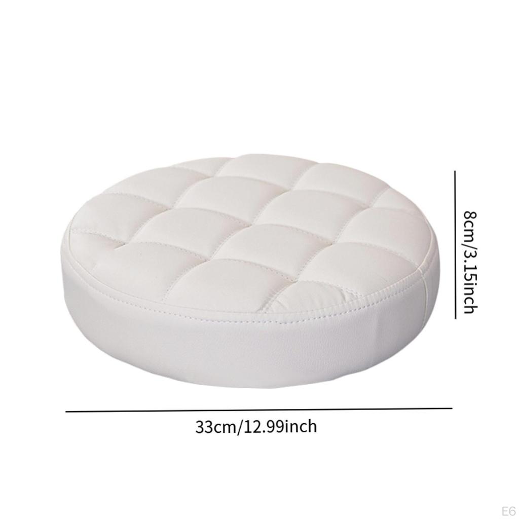 Bar Stool Cushion Waterproof PU Leather Cover Replacement for Dining Room Salon SPA