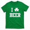 Funny St Patricks Day Shirt I Shamrock Beer Men T Shirt I Love Beer Irish Shamrock Graphic Tee St Pattys Day Casual Unisex Tops