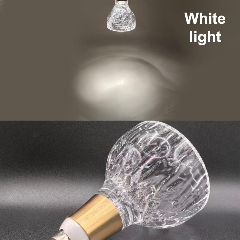 1Pcs E27 Holder Mini Pendant Light Acrylic Crystal Led Bulb Chandelier Fairy Lamp For Bedroom/Kitchen Decoration