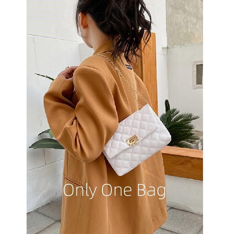 New Embroidered Bag 2021 Women Bag Fashionable Versatile Cross-border Female Bag Korean Chain Bag белый