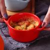 Einfache zweihändige abgedeckte Backschüssel Kuchenschüssel Kinderschüssel für Reis Kleiner Suppentopf Suppenschüssel Eintopfbecher Frühstück gedämpfte Eierpudding Schüssel