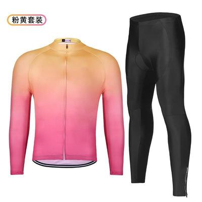 Men Women Cycling Jersey Set Long Sleeve Mountain Bike Outfit Breathable Performance Wear
