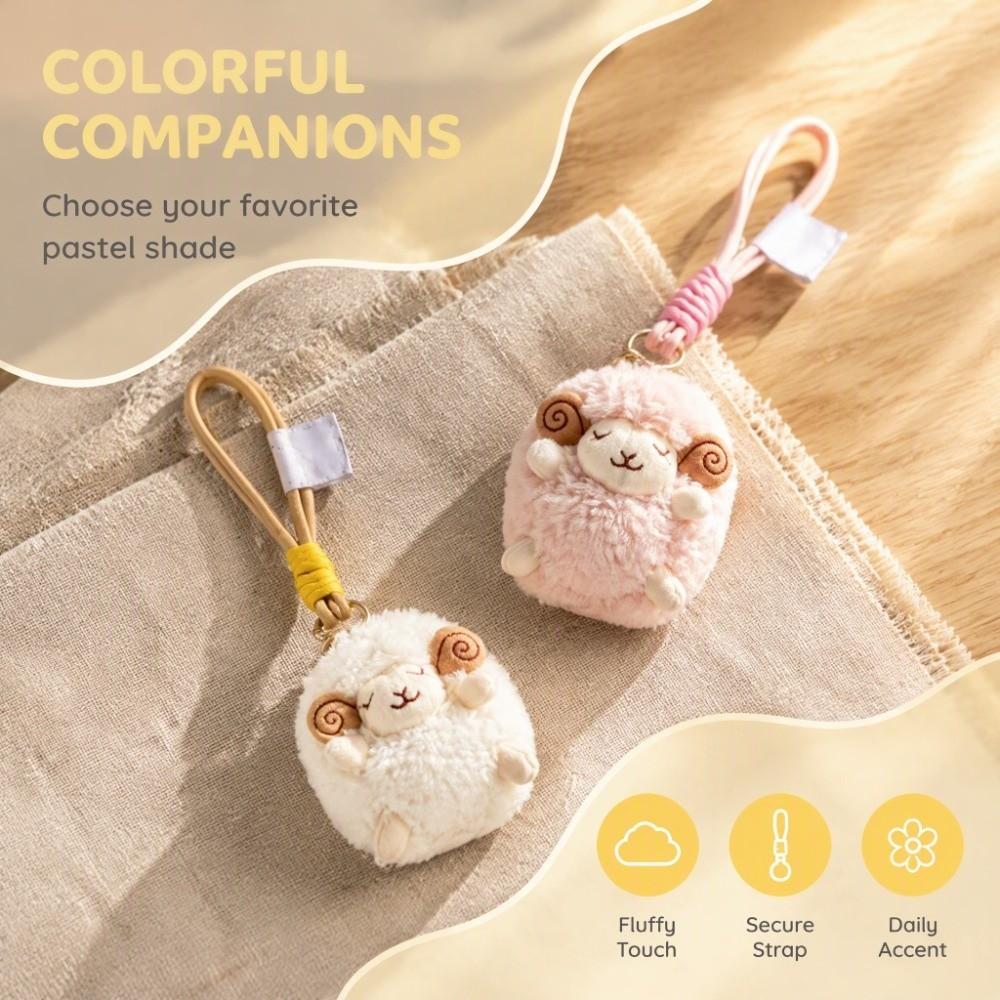 Mini Size Lamb Doll Ornament Soft Plush Plush Keychain Mini Mini Sheep Pendant Car Decoration