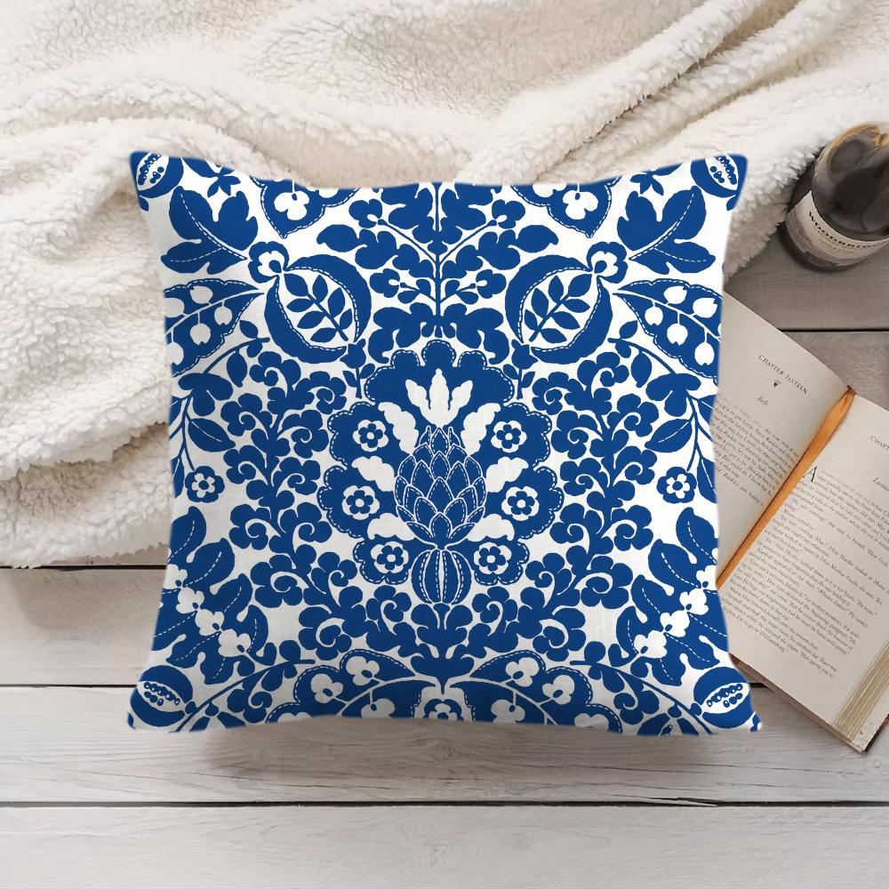 Retro Pattern Cushion Cover Soft Short Plush Pillow Cover Smooth Cozy Texture Aesthetic Cushion Case Home Decor