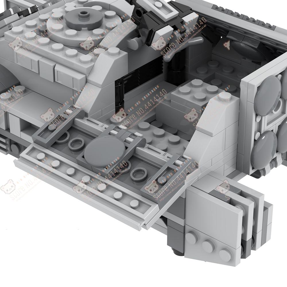 Interstellar Film Plovoucí Tank MOC Stavební Kostky DIY Imperiální Vojenské Obrněné Bojové Vozidlo Model Sestavit Hračky Pro Děti