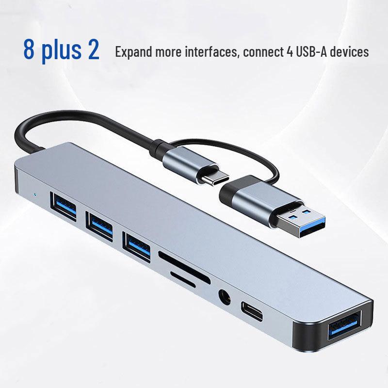 8-in-1 Dual-Use USB 3.0 Hub mit SD+TF-Kartenleser
