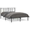 VidaXL Metal Bed Frames with Headboard, Double Bed with Slat Base, Adult Bed with Footboard, Bedroom Furniture, 355560