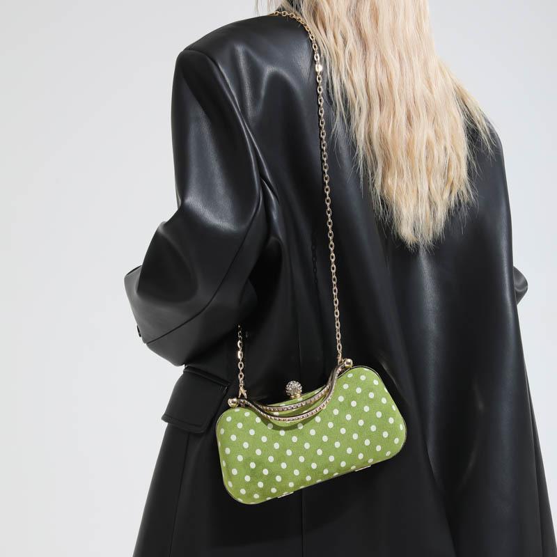 Casual, Versatile, Fashionable and Simple Hand-held Commuter Bag, Niche Fashion Polka Dot Single-shoulder Crossbody Bag