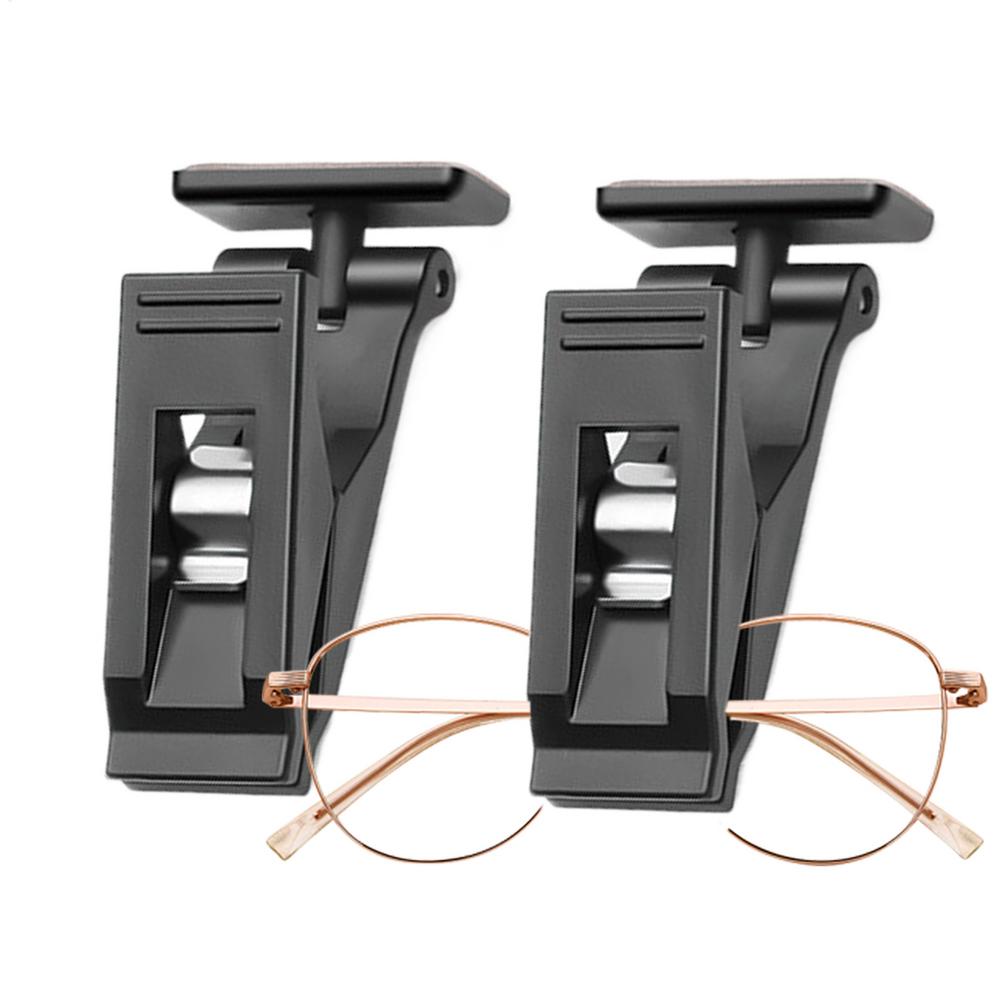 

For General Car Ticket Holder Magnetic Ticket Clips Storage Hooks 2 Pieces Adhesive Storage Organizer Clamp Hanger Hooks For