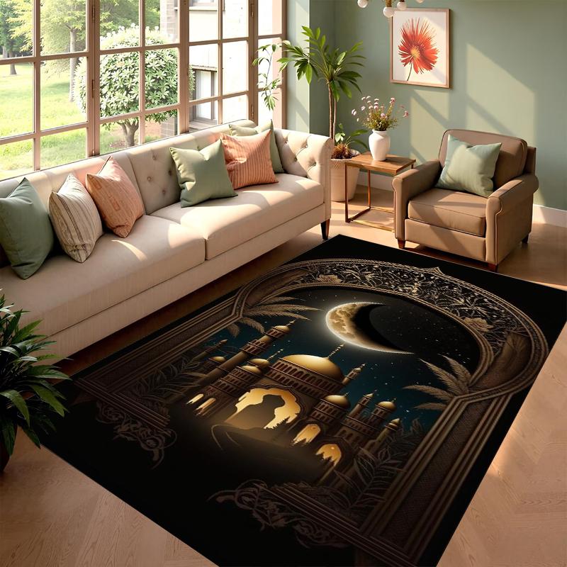 Islamic Mosque Carpet Mat Rug Home Decoration Living Room Bedroom Floor Decor Non Slip Nordic Style Rugs Living Room Decoration