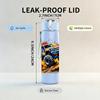 1PC Mud Splash Monster Truck Print 750ml Color Plastic Sports Water Bottle Leakproof Flip Straw Lid Suitable for Sports Office Home Use