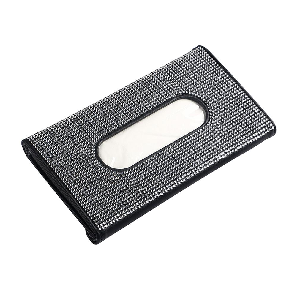 Univerzální křišťálový držák na kapesníky do auta, sluneční clona, nudný růžový dekor, bling, držák na papírové ručníky, příslušenství pro dívky