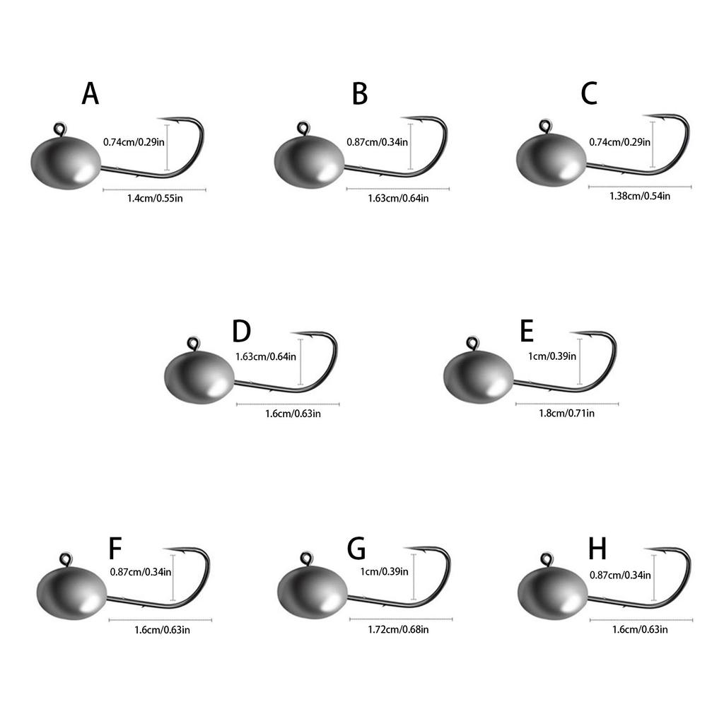 Fishing Tackle Accessory Jig Head Hook Fishing Jig Head Double Barbed Design Fish Hook Fishing Hook