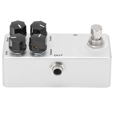 Pedal de Efeito Mini Full Metal 4 Botões de Função Pedais Overdrive para Guitarra Elétrica Baixo