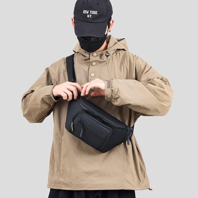 New Fanny Pack Men's Leisure Sports Outdoor Chest Bag Versatile Shoulder Messenger Bag Large Capacity Breast Bag