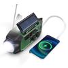 Solar-Powered Emergency Radio with Flashlight and Hand-Crank Generator