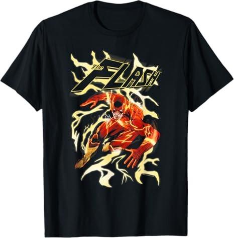 Comics The Flash Electric Run Black TShirt S