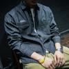 Denim Autumn And Striped Spring Longsleeved Shirt Men Loose Tide Ins Large Size Casual Shirt Workwear Jacket