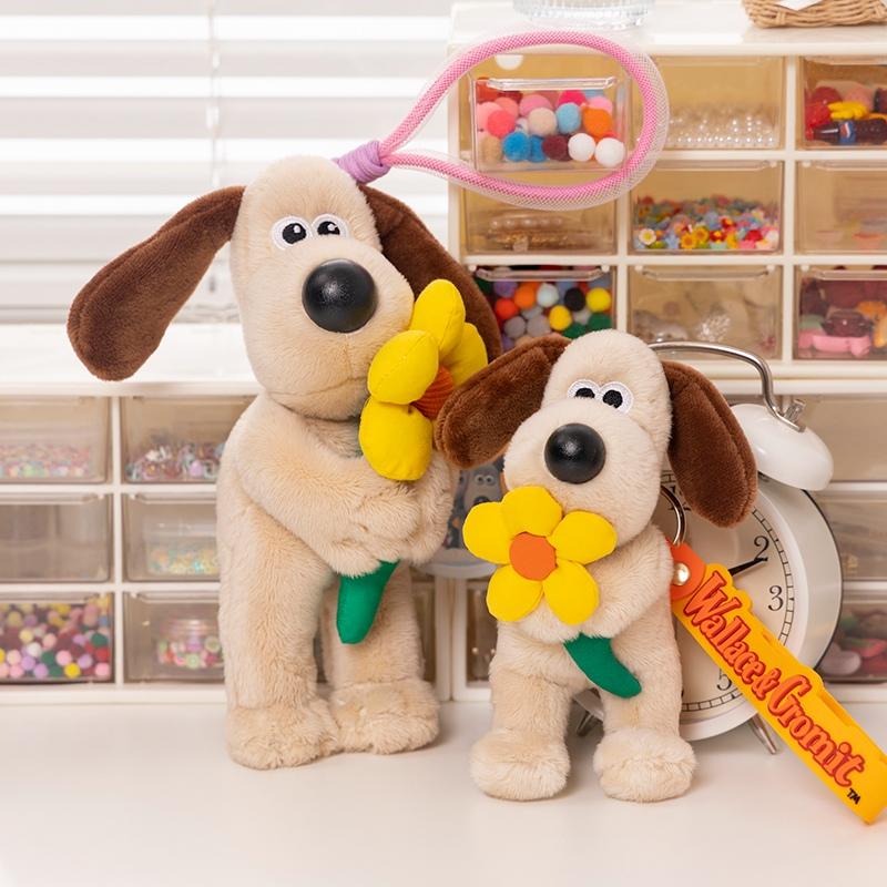 Wallace&Gromit Plush Toy Kawaii Gromit Wallace Toys Cartoon Dogs Bag Pendant Key Chain Anime Cute Puppy Stuffed Dolls