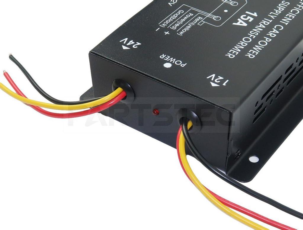 MOTOR POWER 28-538 Deco Deco Converter, 24 V to 12 V, 15 A, With