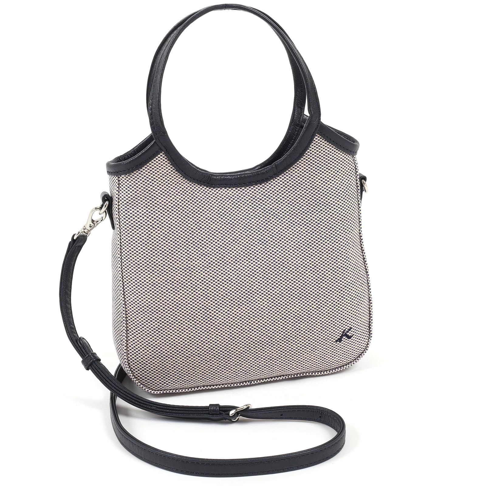 

Kitamura Chambray Fabric Handbag Dark Blue 10101 2-Way Y-1457 [Navy]