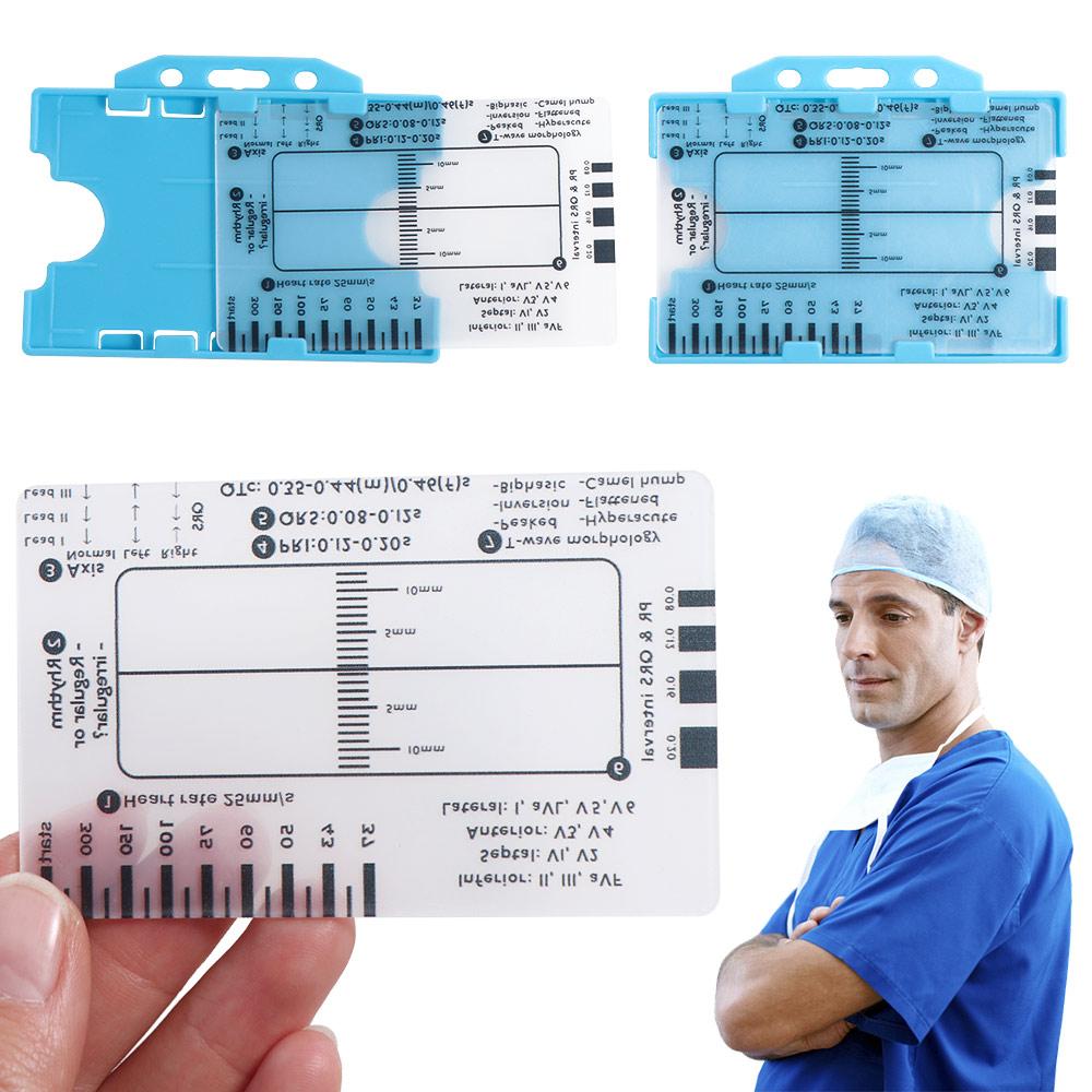 Portable Pocket Ecg/Ekg Reference Guide Interpretation Ekg Interpretation Ruler Nurse
