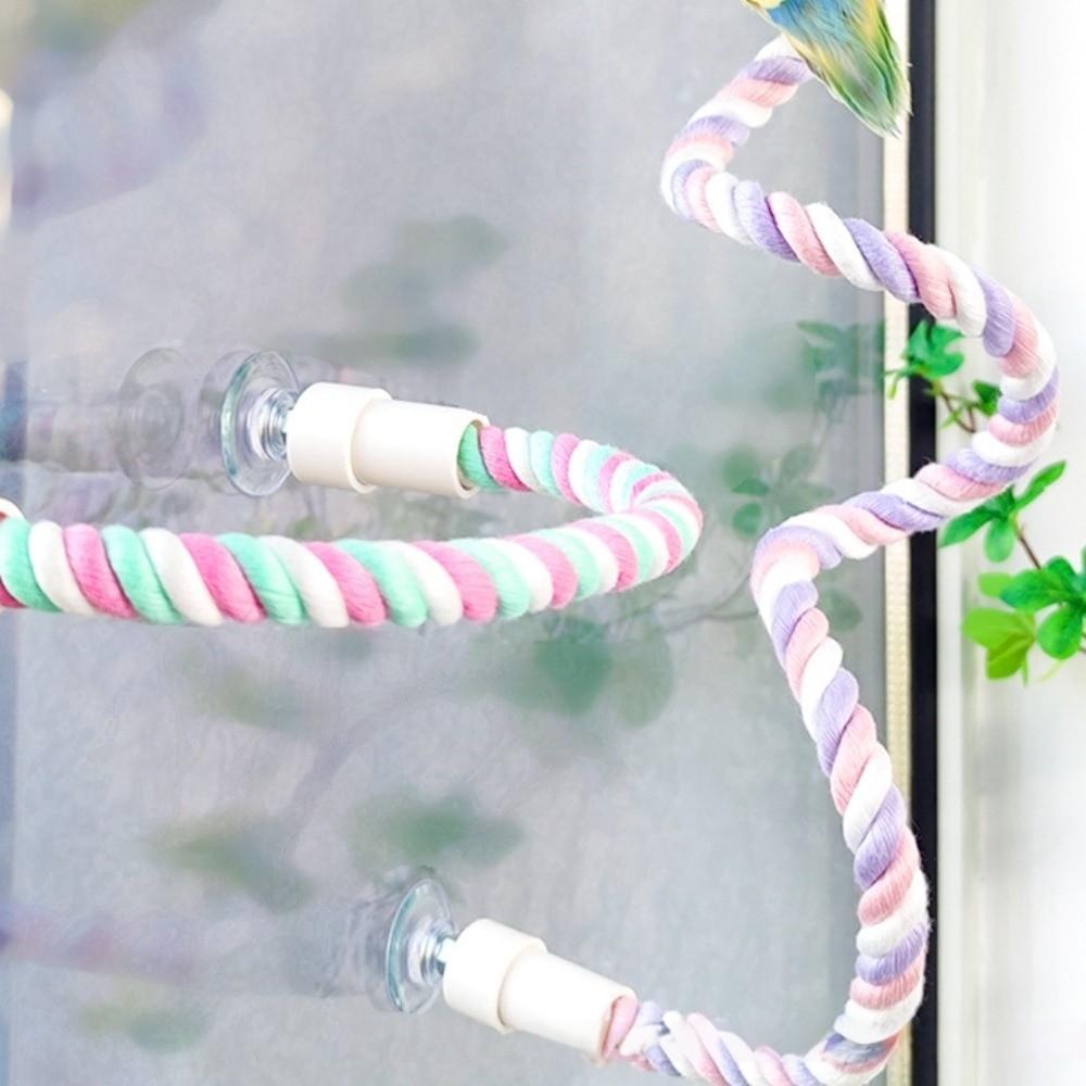 Bequemer Griff Saugnapf Vogel Kletterseil Rutschfester Papagei Sitzstange Käfig Zubehör