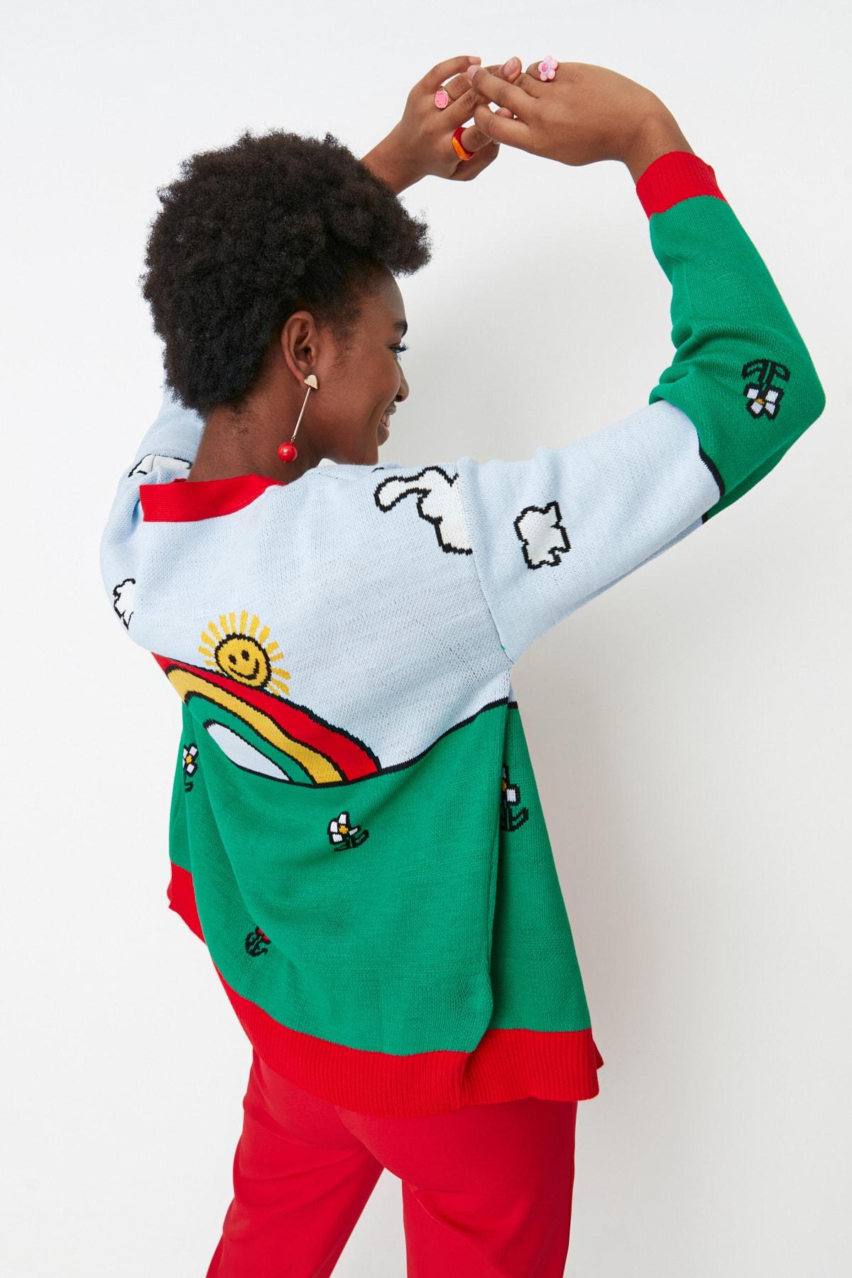 

Кардиган из разноцветного жаккардового трикотажа TWOAW22HI0308..