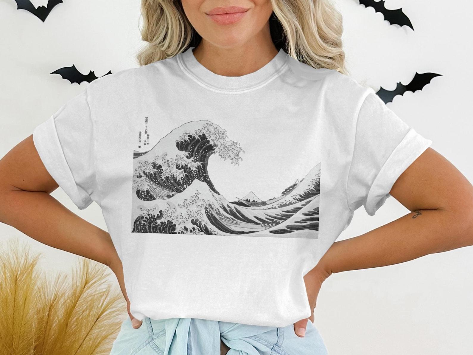 The Great Wave T-Shirt, Hokusai Comfort Colors Tee, Japanese Art Shirt, Mount Fuji T Shirt, Ukiyo e Clothing, Fine Art Tshirt, Ocean Wave T S