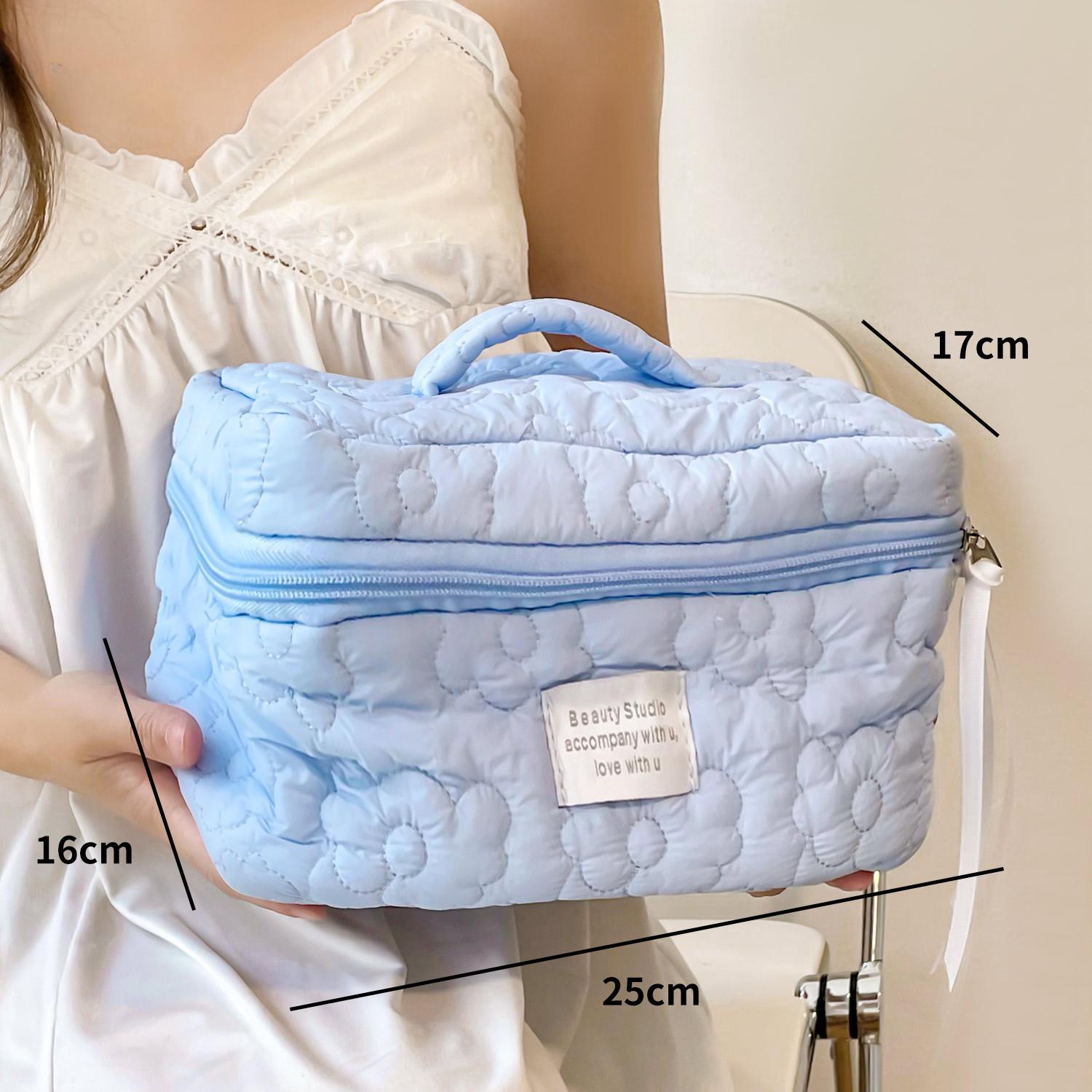 

Косметичка Большая вместимость Портативная косметичка для хранения Дорожная сумка для хранения для женщин синий