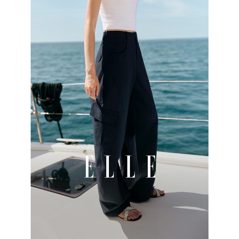 ELLE Women s Loose Fit Commuter Cargo Pants L