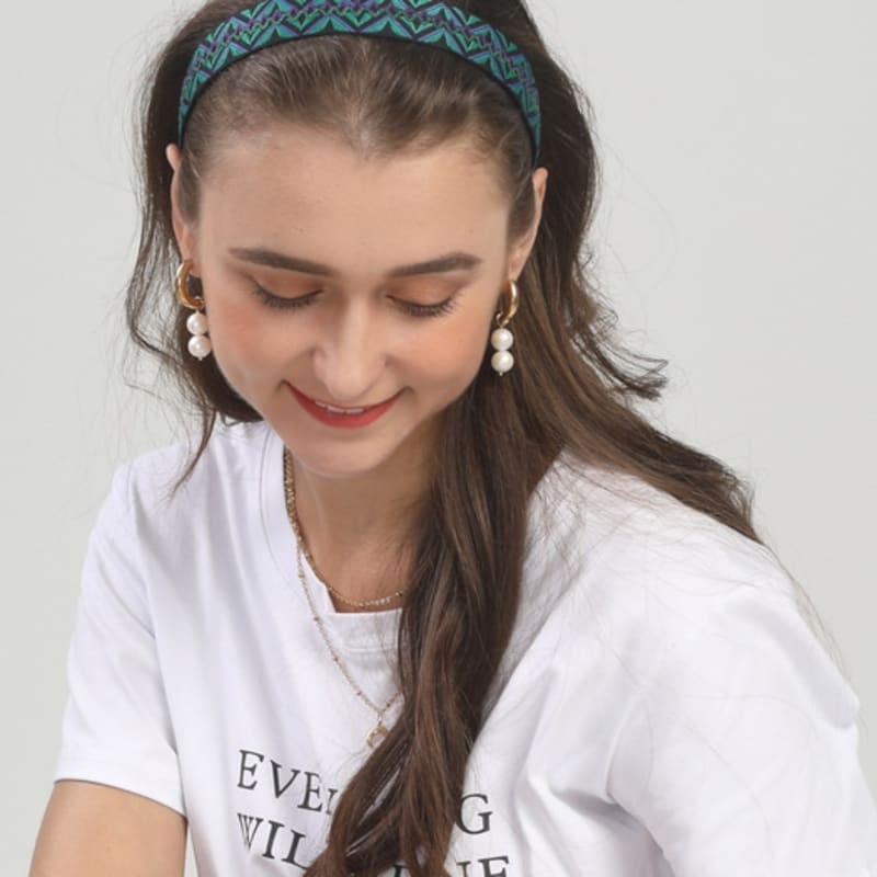 LALA African Pattern Hairband P-BLACK
