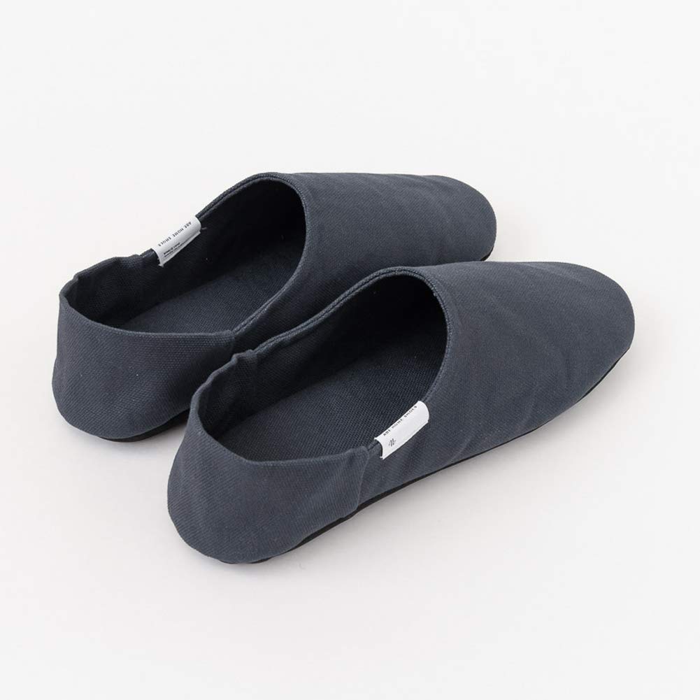 Canvas Medium Slate Gray HOME Babouche, (23-25cm), [ABE SHOES]
