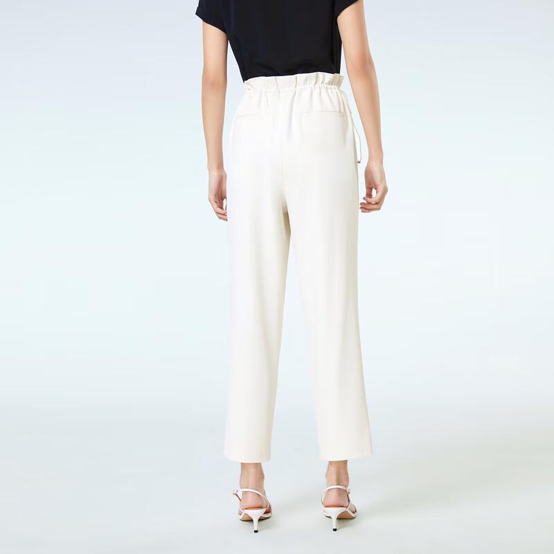 OVVOVV Women's Ruffle Waist Drawstring Casual Trousers