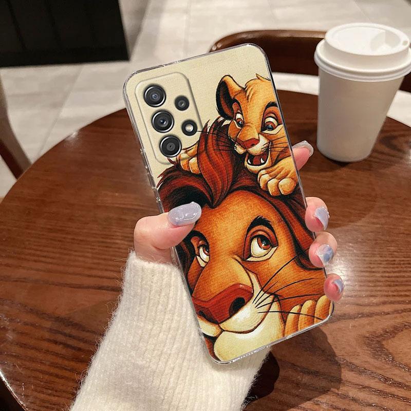 Clear Case For Samsung Galaxy A57 A37 A56 5G A36 Cases A55 A54 A35 A26 A07 A17 A16 A06 A34 A15 Cover The Lion King HAKUNA MATATA
