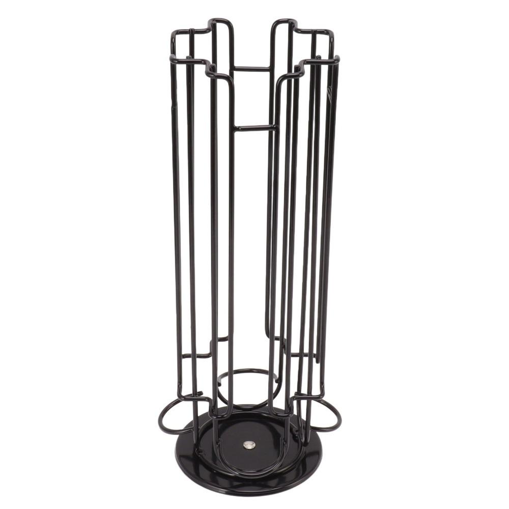 360 Degree Rotating Coffee Pod Storage Rack Black Color Coffee Pod Carousel Holder  Kitchen Use