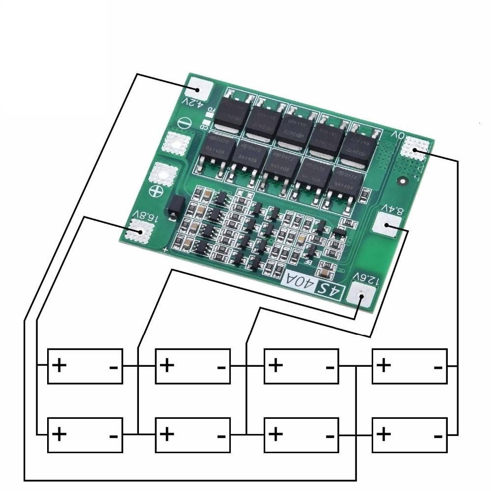 3S 4S 40A Li-ion Lithium Battery Charger Protection Board