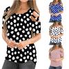 Fashion Women's Printed Skeleton Strapless Round-Neck T-Shirt Casual Tops