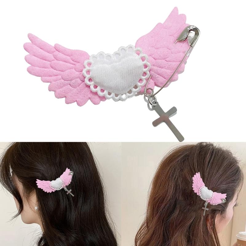 Stylish Hairpin With Soft Padded Wing Delicate Metalwork Hairpin Animen Style Hair Clip For Casual Or Prom Occasion